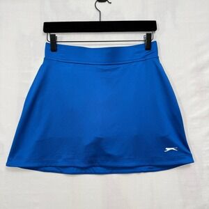 Slazenger Golf Skort Womens XS Blue Neon Yellow Activewear Athletic Skirt Pocket